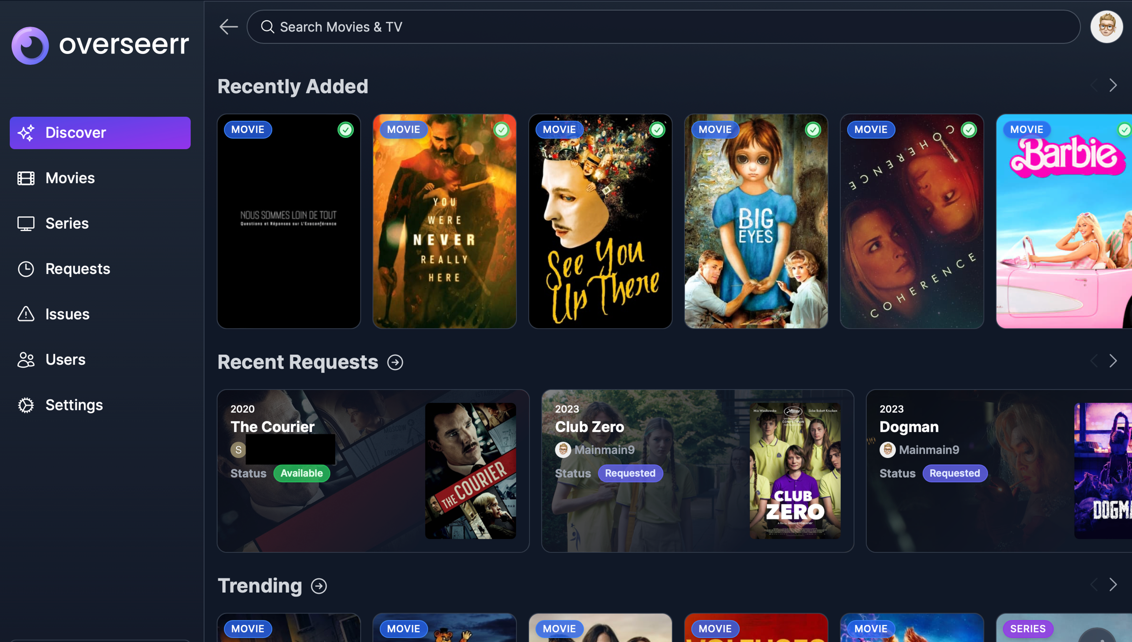 Overseerr plateforme
